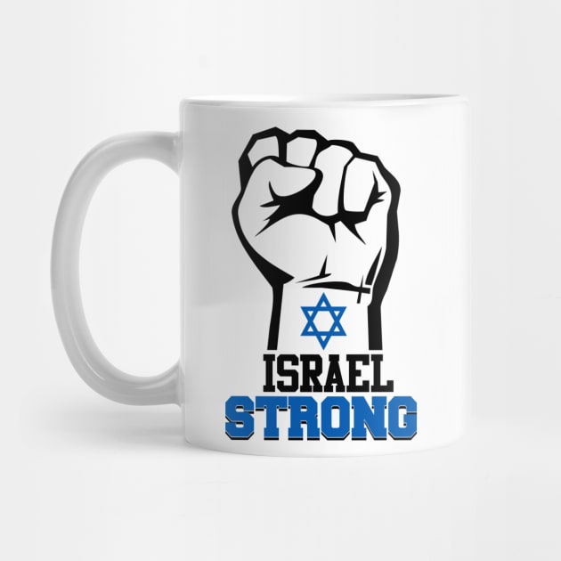 Israel Strong Hand up Israeli star flag by RetroPrideArts